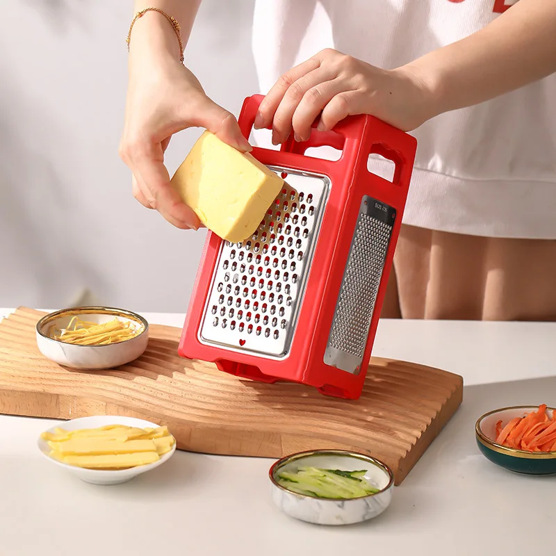 Custom Logo Kitchen Plastic Fruit Vegetable Cutter 4 In 1 Slicer Folds Flat Grater For Vegetable Chopper Gadgets Cooking