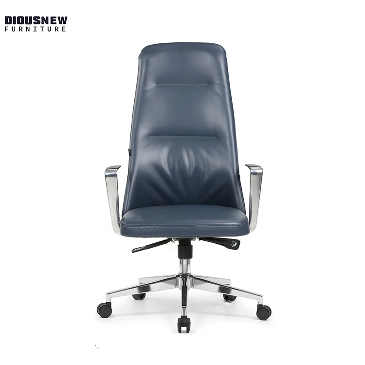 Офисный вращающийся стул эргономичный импортный верхний слой из воловьей кожи алюминиевый сплав расширенный подлокотник Заводская настраиваемая офисная мебель