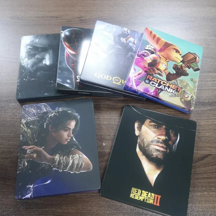 CD/DVD/PS tin can plastic tray insert Custom Printing CD DVD Tin Box Flat Hinge Emboss Record Tape CD DVD VCD Metal Tin Box