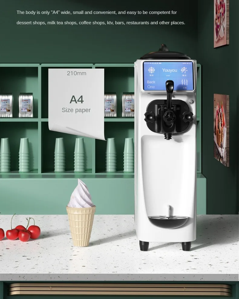 Table top soft serve portable ice cream machine icecream maker 220v small mini soft home ice cream machine at home price maker