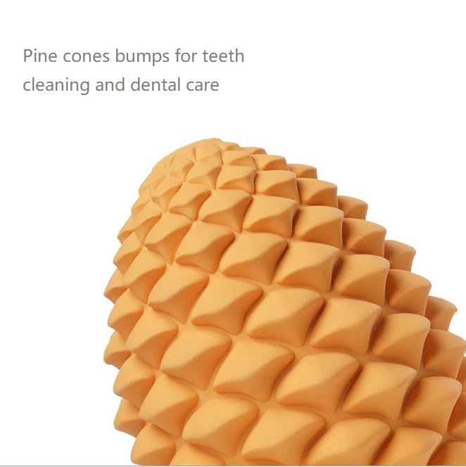 Newest Pet Dog Rubber Chewing Toy Pine Cones Snacks Treats Leaking Pet Chew Toy Pet Chew Toy Silicone