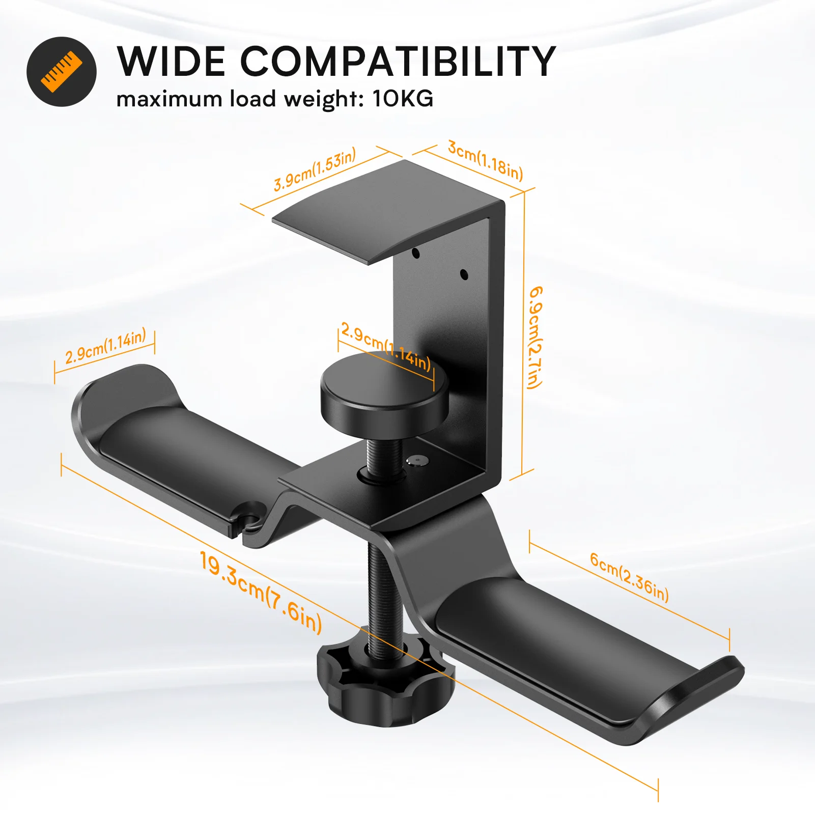  Headset Stand Adjustable Rotating Under Desk