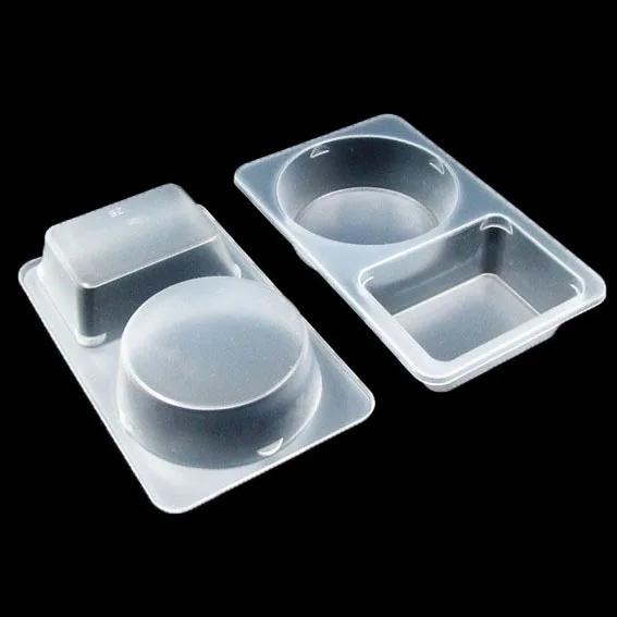 WHOLE SALE 2 Compartment Sealing Film PP EVOH High Barrier Disposable Plastic Sauce Tray