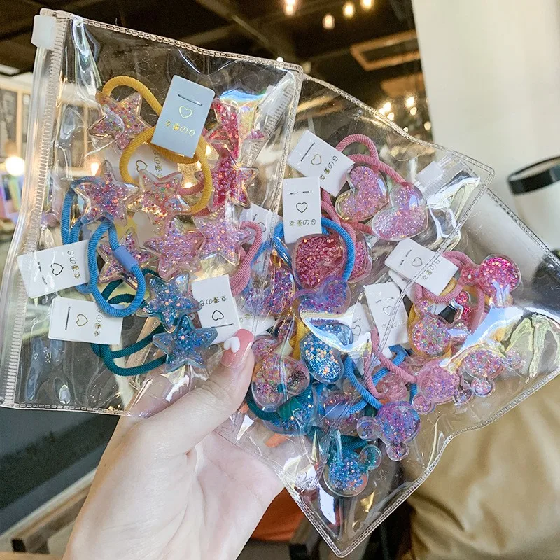 Elastic Hair Bands 10pcs Per Box Hair Tie Sweet Lovely Bear Rubber Band For Kids Children