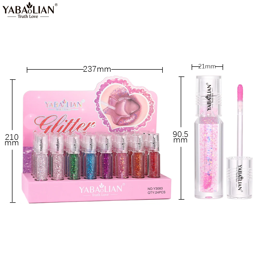 NEW Color-changing Sequins Lip  Gloss  Liquid Lipstick  Glossy Lips Moisturizing Lasting Color Private Label Factory
