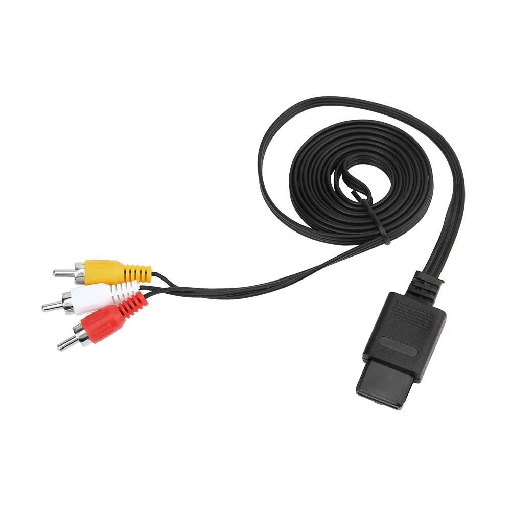 1.8M Audio TV Video Cord AV Cable for Nintendo 64 to RCA for Super N64 GameCube SNES Game Cube Accessories
