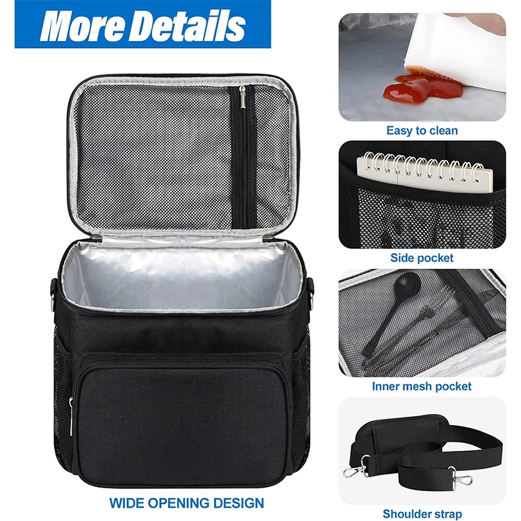 Portable Picnic Insulation Bag Custom Logo Cooler Lunch Thermo Bag Pouch School Food Storage Bags for Student