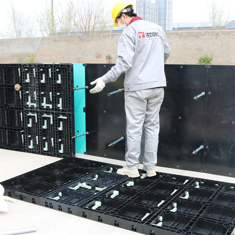 TECON Plastic Formwork for Wall Slab Column Reusable Mould Adjustable Panels Building Materials