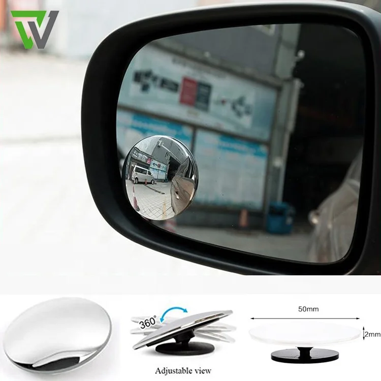 2 Pack Adjustable Car Blind Spot Mirror Side Convex Rear View Mirror / 2 Inches Universal 1000sets Color Insert WV-8E104 5 Days
