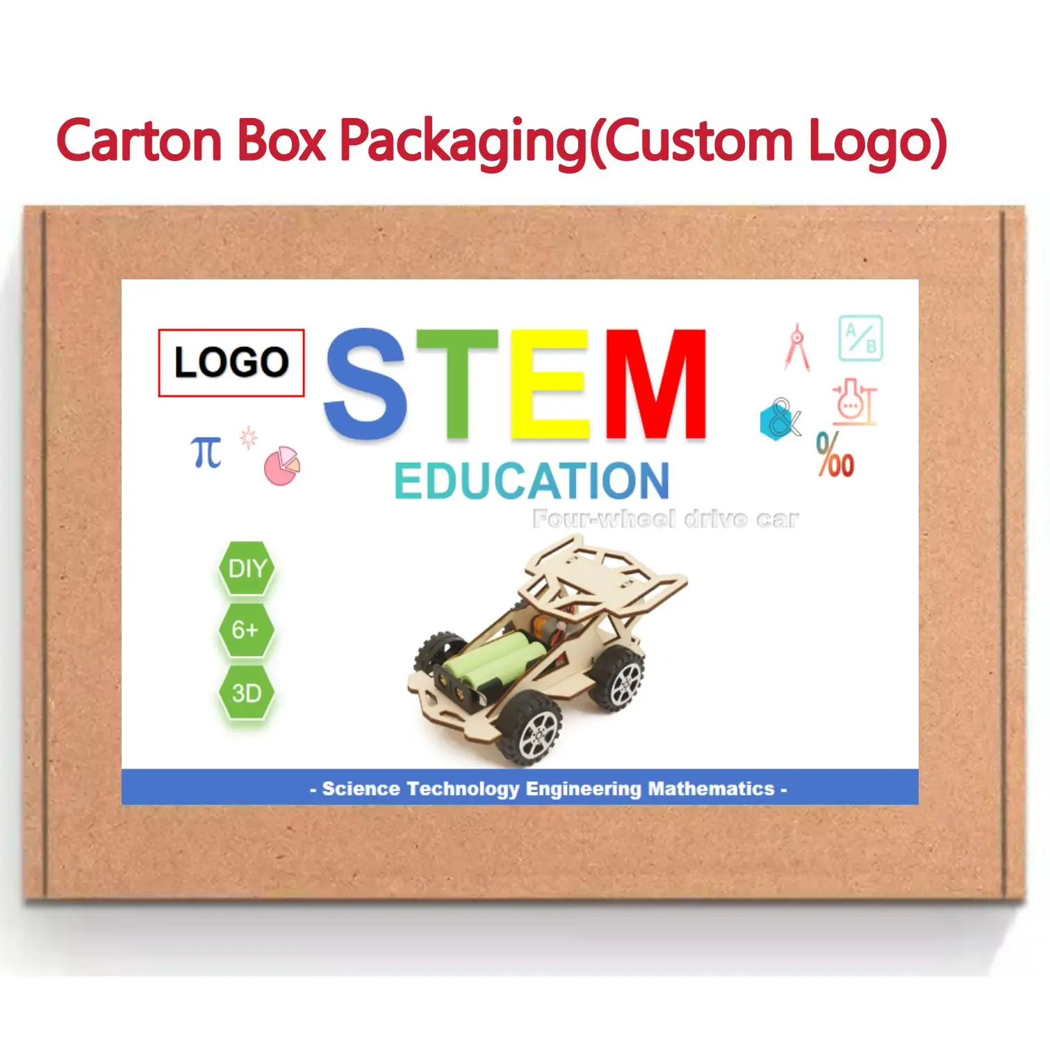 MI Customized Learning Science Montessori Educational Fun Wooden Student Kits Educational Toys STEM 3D Puzzle Car DIY Toys Kit