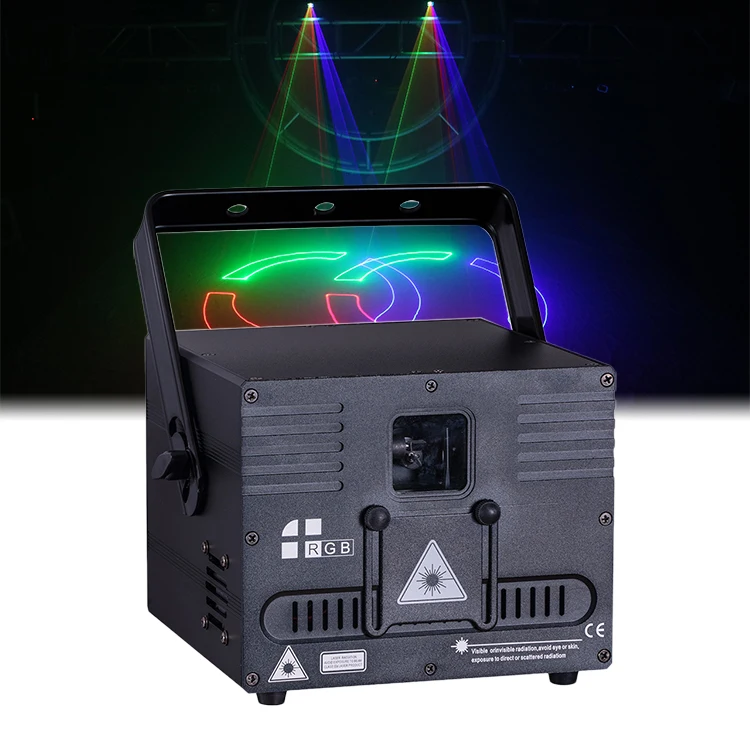 Профессиональный 3 Вт Rgb полноцветный анимационный лазерный проектор для ночного клуба