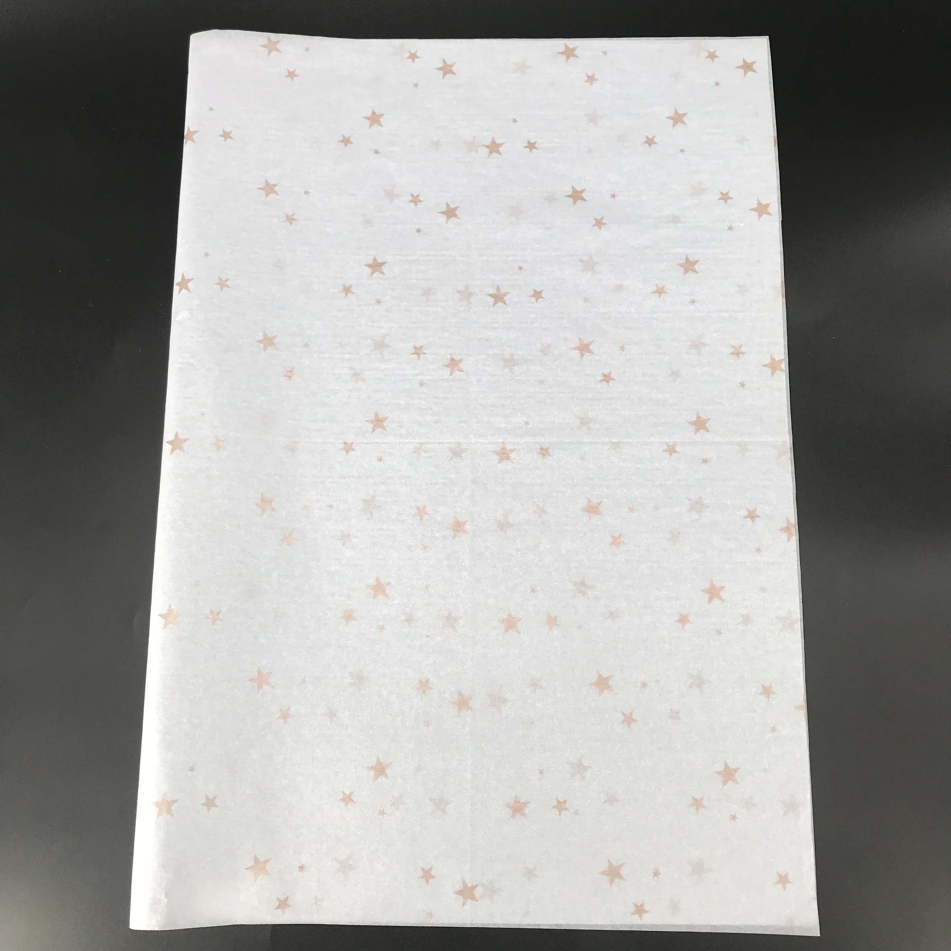 17 Gsm Customised Rose Golden Star Disposable Gift Wrapping Tissue Paper