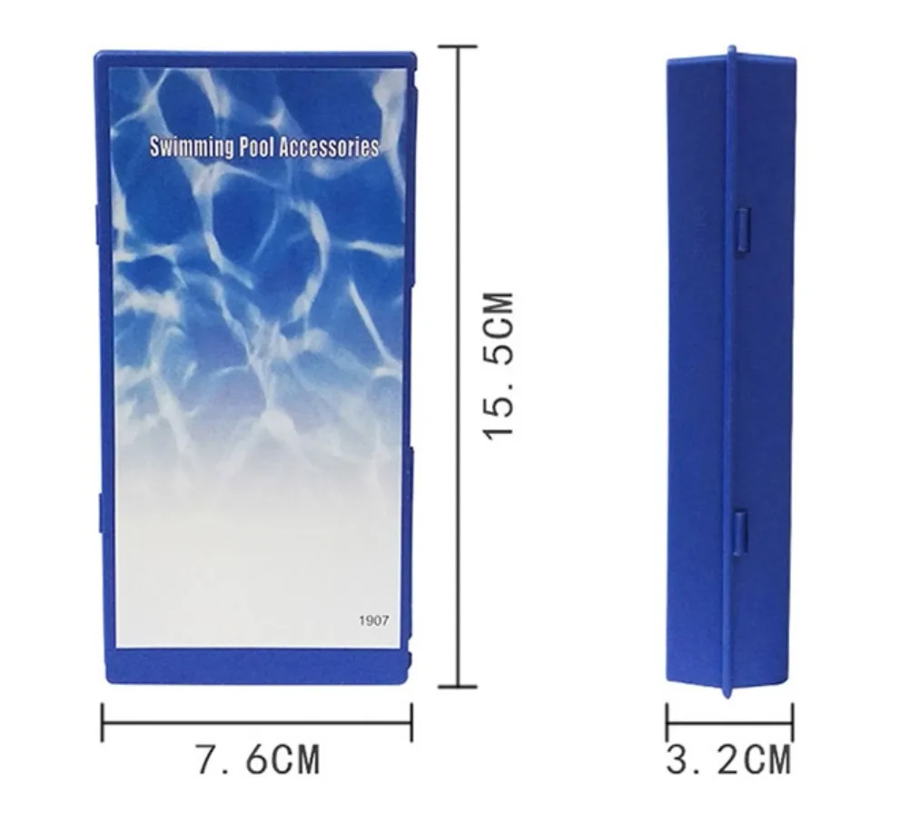 Two way swimming pool water chemical test kit for chlorine and PH