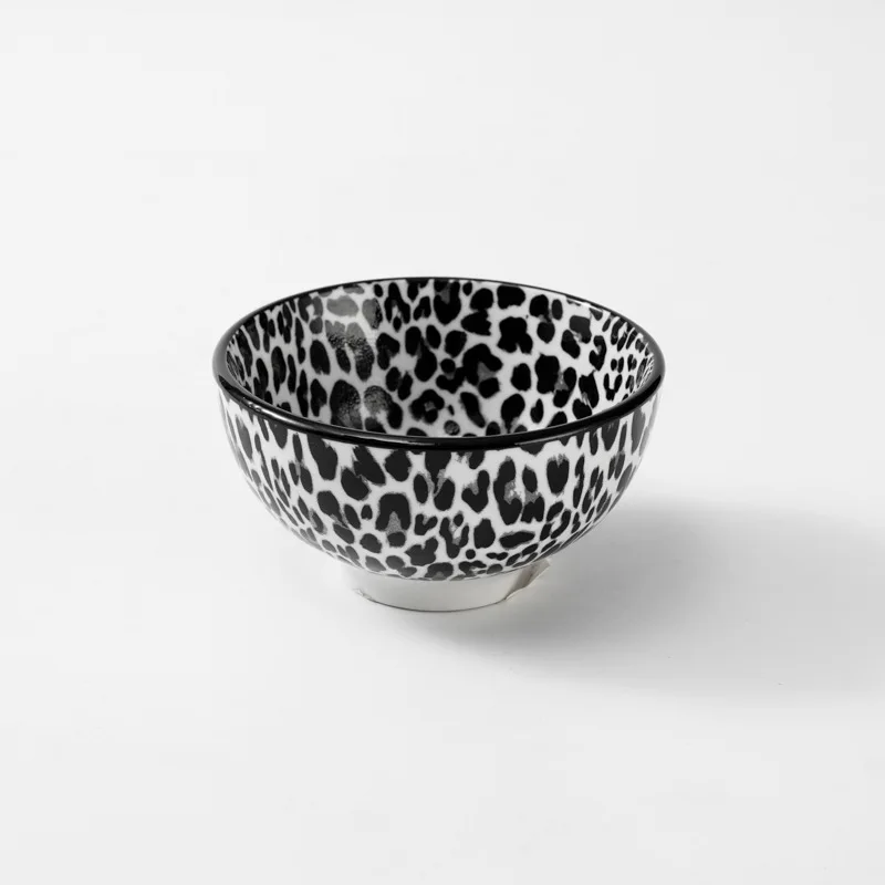 Leopard Ceramic Printed Tableware suit Moonlight Shallow Plate Western Steak Export to Europe and America