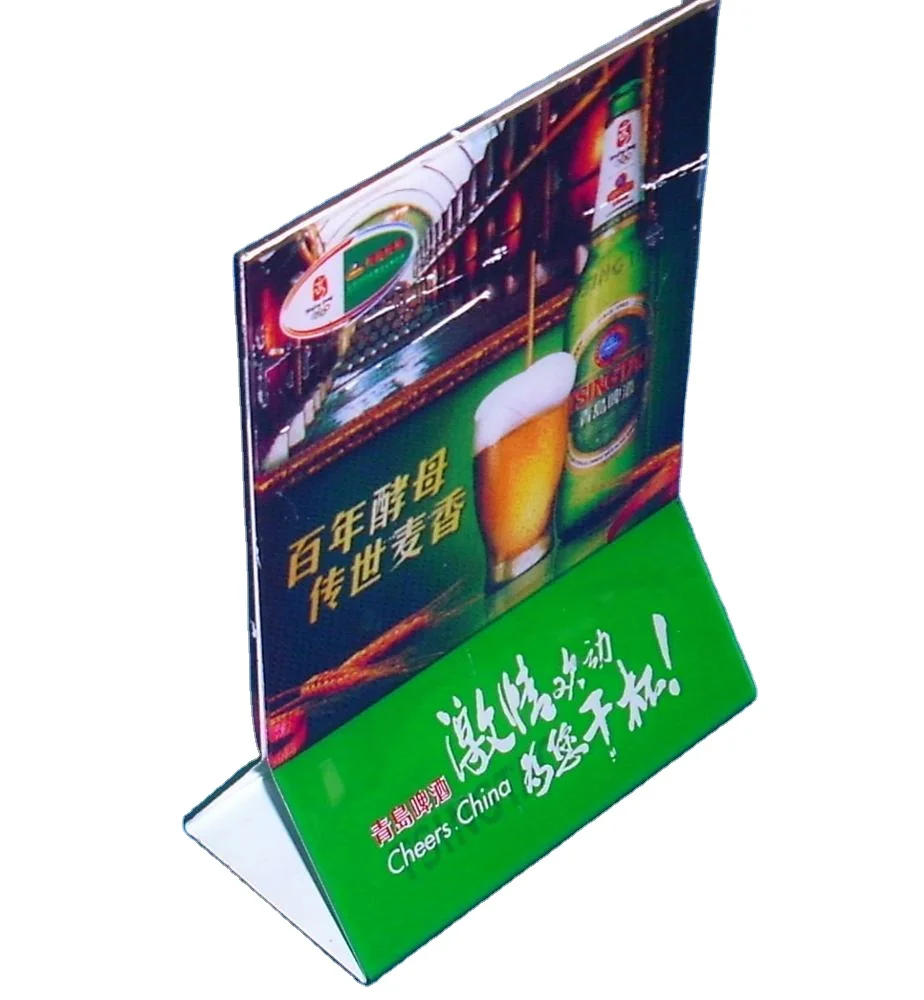 Acrylic Material Customized Different Size Clear Acrylic Table Tent Card Holder Manufacturer
