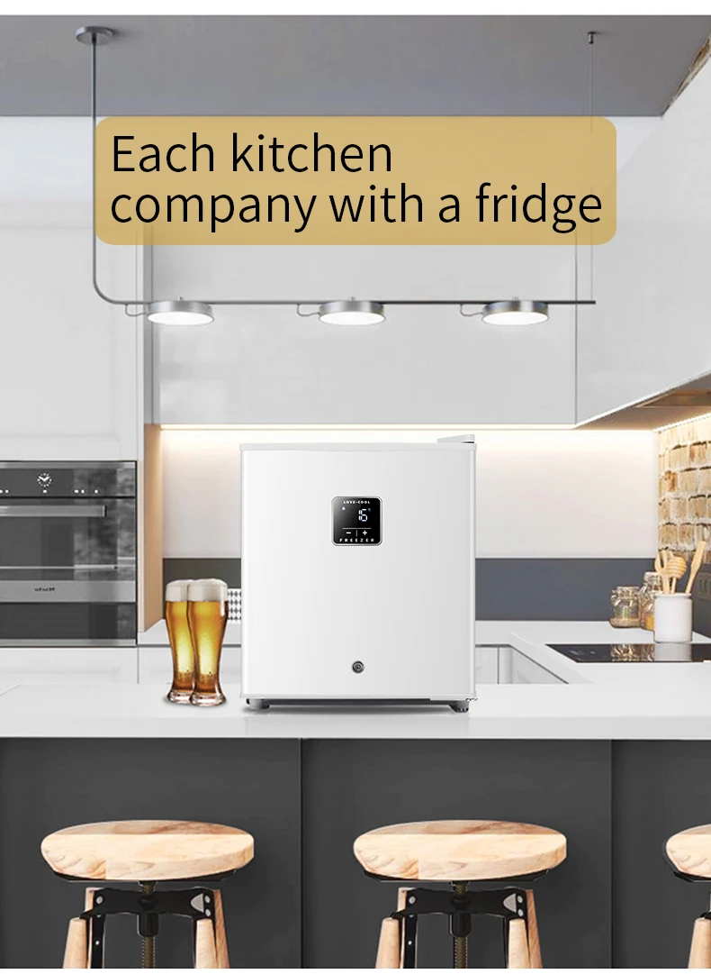 Mini Fridge Portable Compact Refrigerator Electric Cooler and Warmer 46L 6 Can for Car Boat Self-driving Camping Outdoor