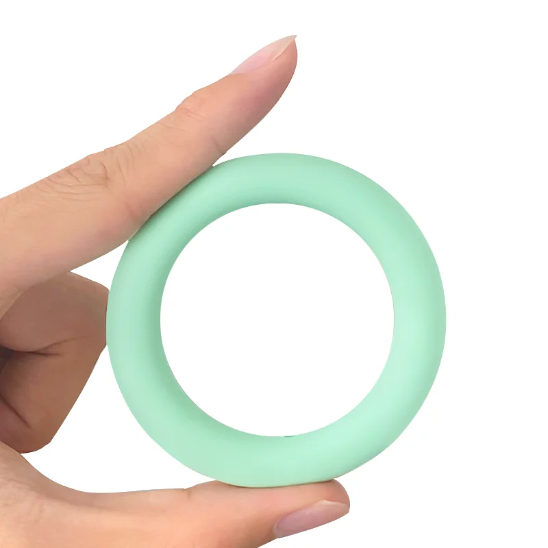 Wholesale Silicone Colored Teething Beads For Jewelry DIY Baby Beads 65mm Silicone Teething Ring For Diy Jewelry accessories