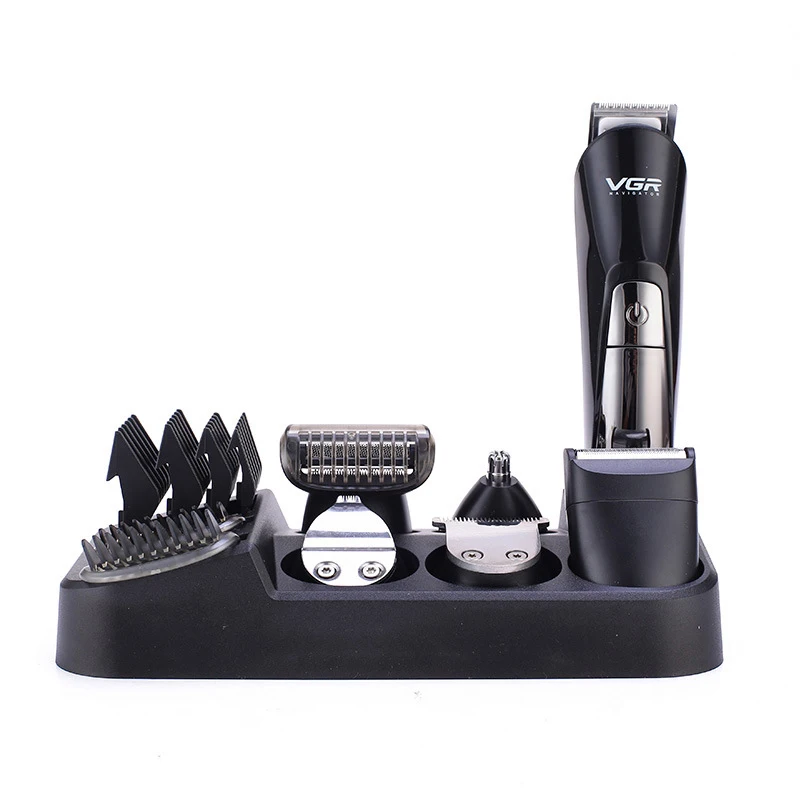 
VGR V-012 Professional 6 in 1 Multifunction Hair Clipper Hair Trimmer Electric Beard Trimmer Brush Rechargeable Hair Trimmer Cut 