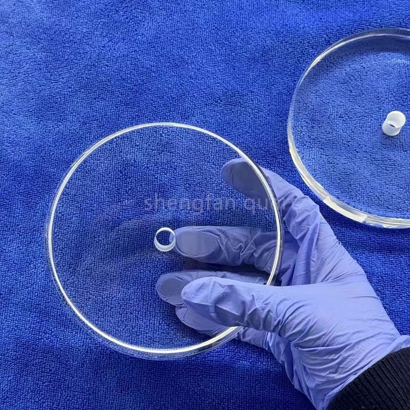 Large Transparent Jgs1 jgs2 Fused Silica Plate  UV Quartz Glass Plate With Holes