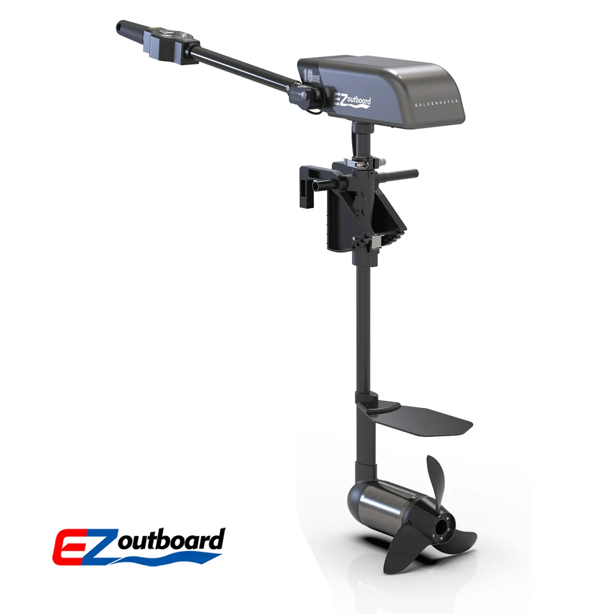 
EZ Outboard 10HP leisure version 4 stroke electric outboard engine battery powered boat motor from Golden Motor 