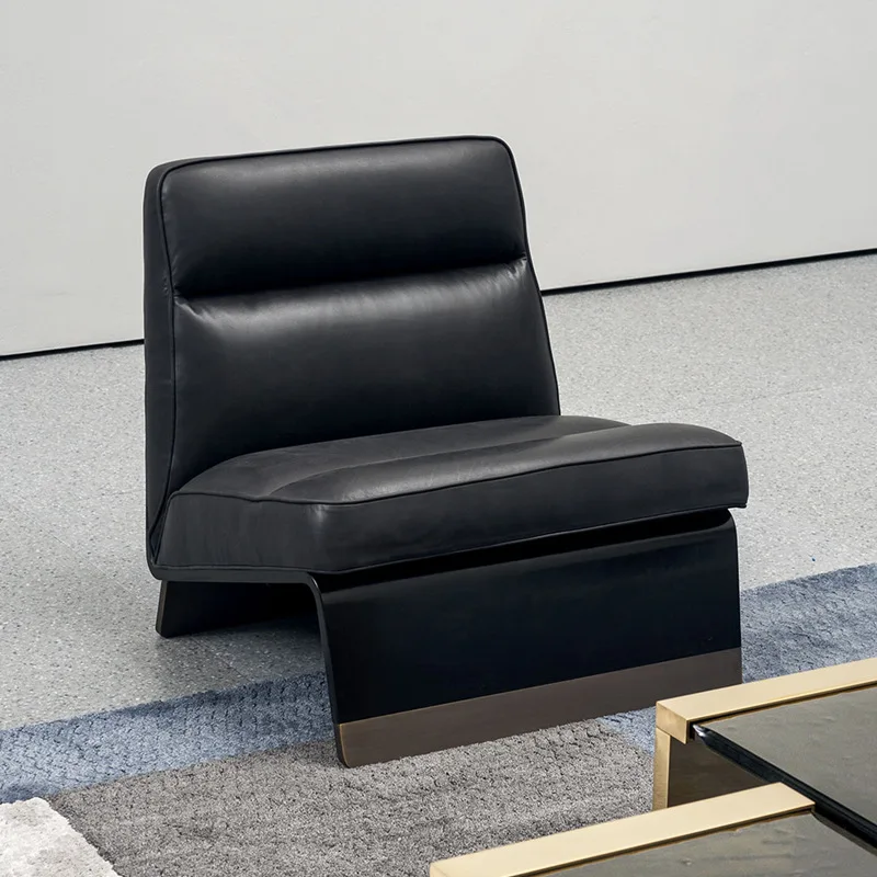 Italian light luxury single sofa chair designer creative zebra print leisure chair hotel villa model room chair