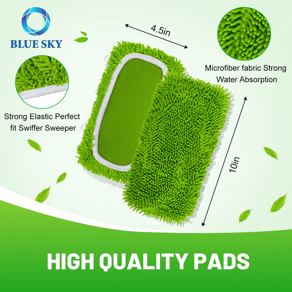 Reusable Microfiber Mop Pads Wet & Dry Mopping Cloths Washable Wet Pads Refill Fit For Swi-ffer Sweeper Hard Floor Mop