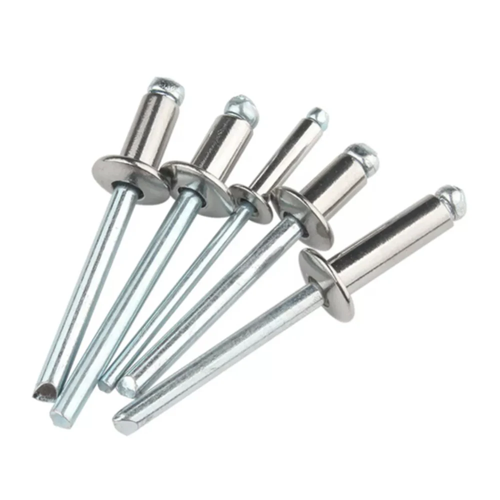 Factory Wholesale All Size Pop Rivet Open End Type Round Head Plain Brass Galvanize Aluminum 304 Stainless Steel Blind Rivet