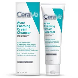 CeraV e products  acne cleansing deep anti-acne 4% benzoyl peroxide deep cleansing cleanser 150ml