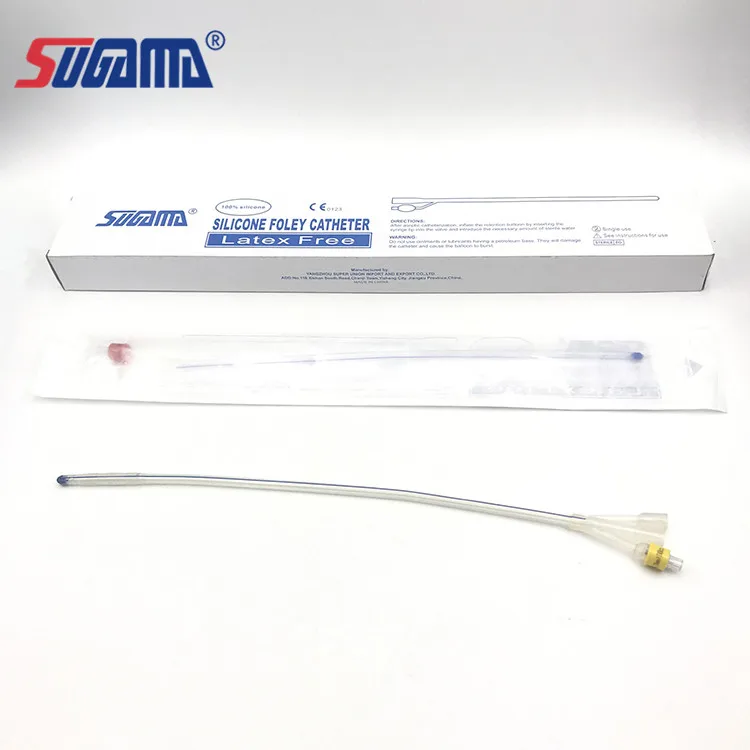 CE approved disposable 100% medical silicone foley catheter urinary catheter