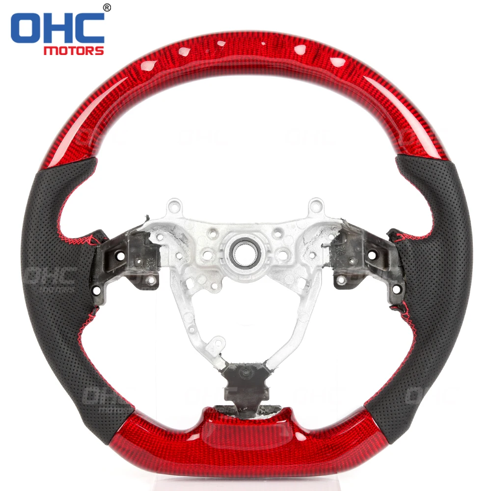 LED Racing OHC Steering Wheel For Lexus IS 250 IS350 is 350 ISF Red Carbon Fiber Steering Wheel