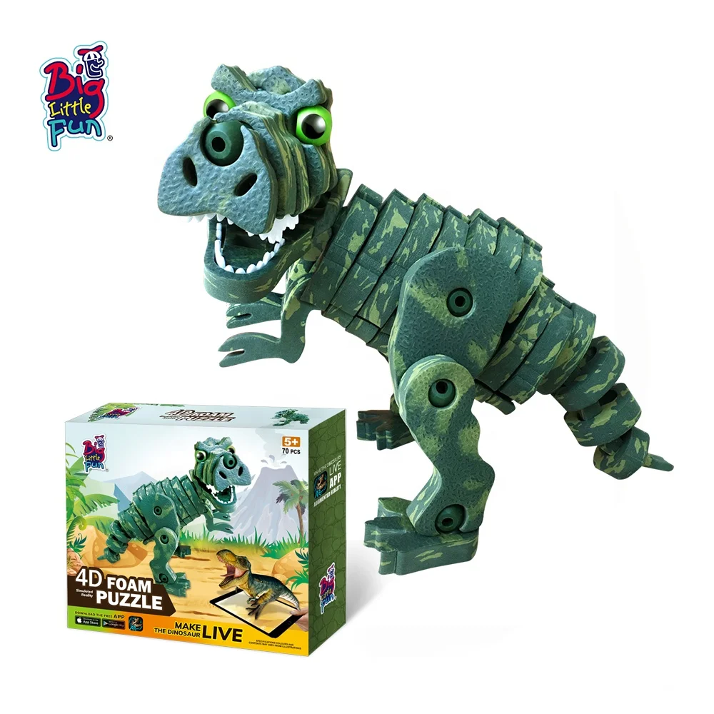 Biggest interactive dinosaur toys T-rex 3d eva foam dinosaur building blocks puzzle toys