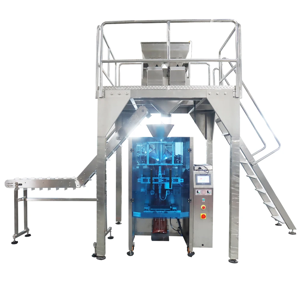 Factory price two head automatic 1kg 3kg  mix grain  rice nuts beans packing filling machine