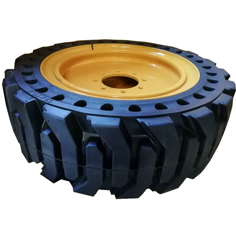 Garbage Disposal Handler Wheel Loader OTR 17.5x25 10x16.5 Skid Steer Solid Tire for Bobcat