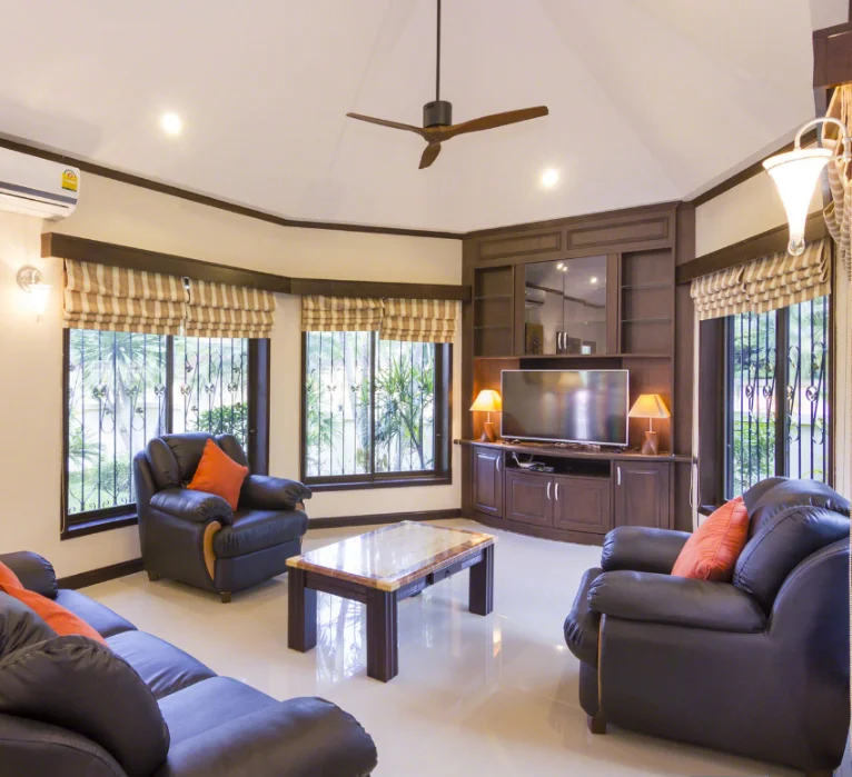 modern decoration living room  white blade smart mini remote control led light ceiling fan