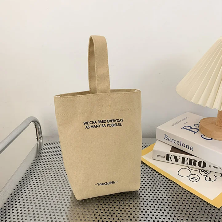 Personalized Canvas Cotton 12oz Bucket Bag with Multiple Colors Popular Shopping Tote Bag