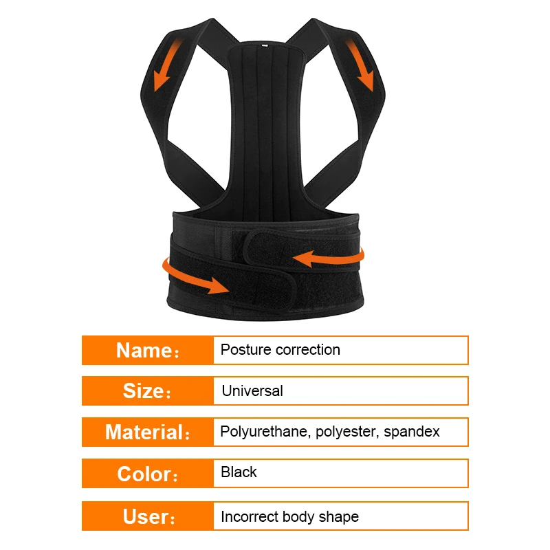 Custom print logo Posture Corrector For Women Adjustable Back Posture Brace Corrector For Men