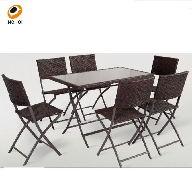 
outdoor rattan table garden furniture set 