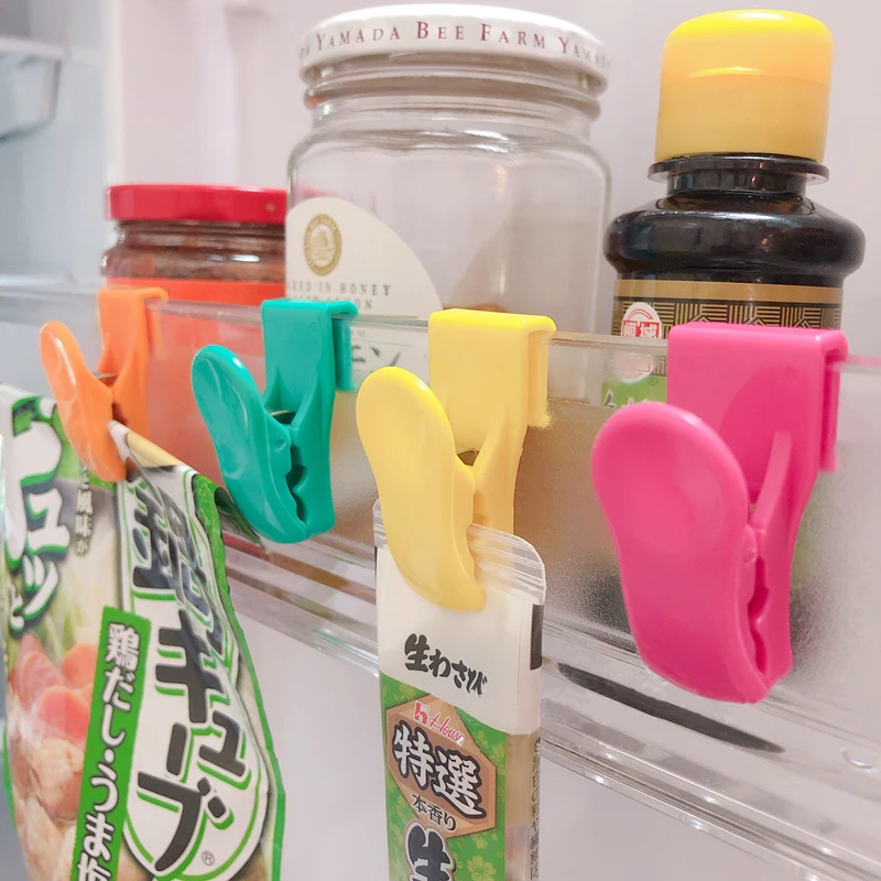 Creative refrigerator sauce bag storage clip vinegar mustard seasoning bag sealing clipseasoning bag sealing clip 4pcs