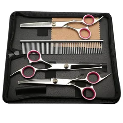 Professional Pet grooming Scissors Sharp Edge Cat Hair Cutting Tools Kit Stainless Curved Blade Pet Barber Scissors For Dog