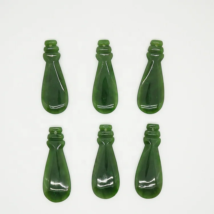 Professional manufacturer engraved jade jewelry jade stone green pendant handmade