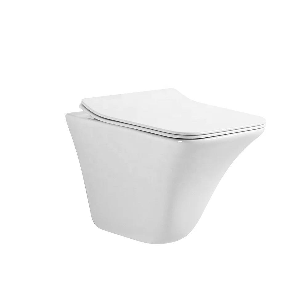 Hot-selling Modern Design Rimless Wash Down Egg Shape Wall Hung Toilet