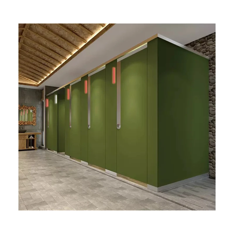 high class waterproof toilet cubicle with LED light