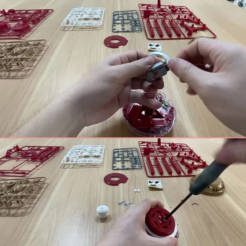 7 in 1 electric gyro robot kit kids diy assemble gear gyroscope robot building blocks STEAM scientific experiment puzzle set