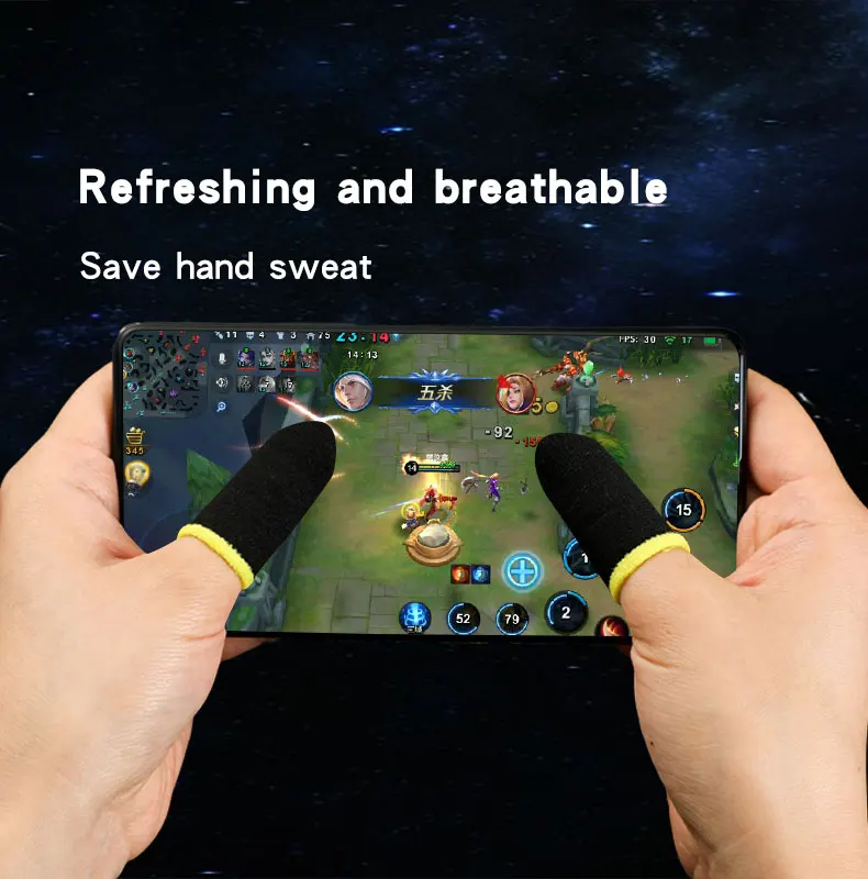 Customized LOGO Breathable Game Touch Screen PUBG Mobile Gaming Finger Sleeve game gloves