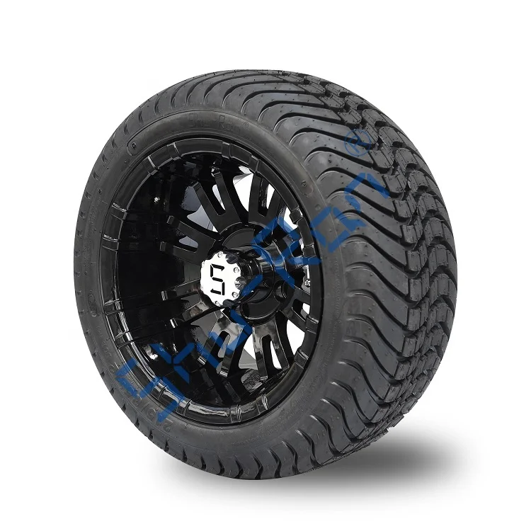 12 inch Aluminum  Wheels Outdoor Sports  Golf Cart Wheels and Tires Combo fit Club Car, Ymh, Ezgo Golf Cart LowPro Combo