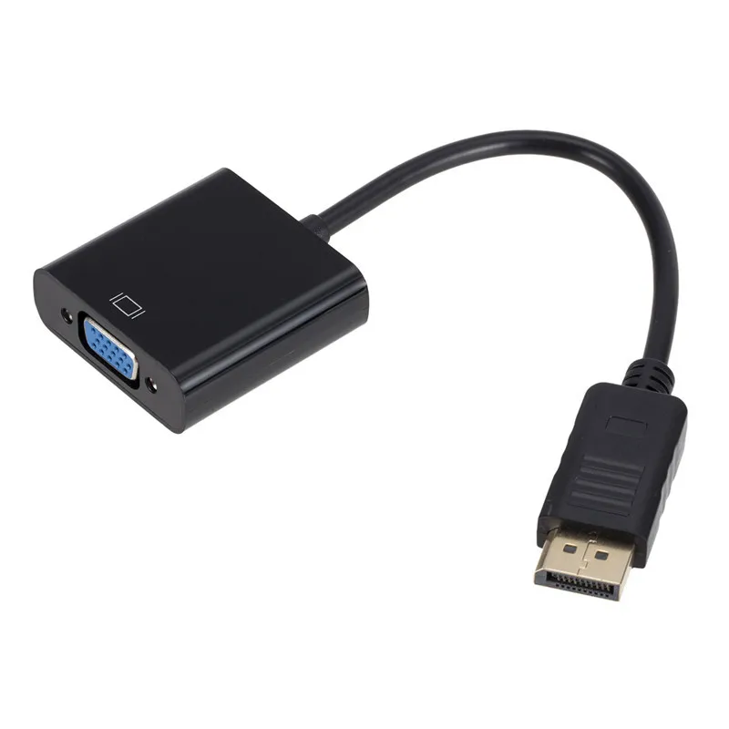 
1080P DisplayPort DP to VGA Male to Female Cable Adapter 1920x1080 for PC Laptop Macbook Projector 
