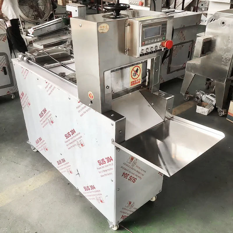 Industrial Conveyor Belt 15 Inch Flat Hotpot Meat Cut Thin Fully Automatic Ham Fleisch Slicer Slice Machine to Italy