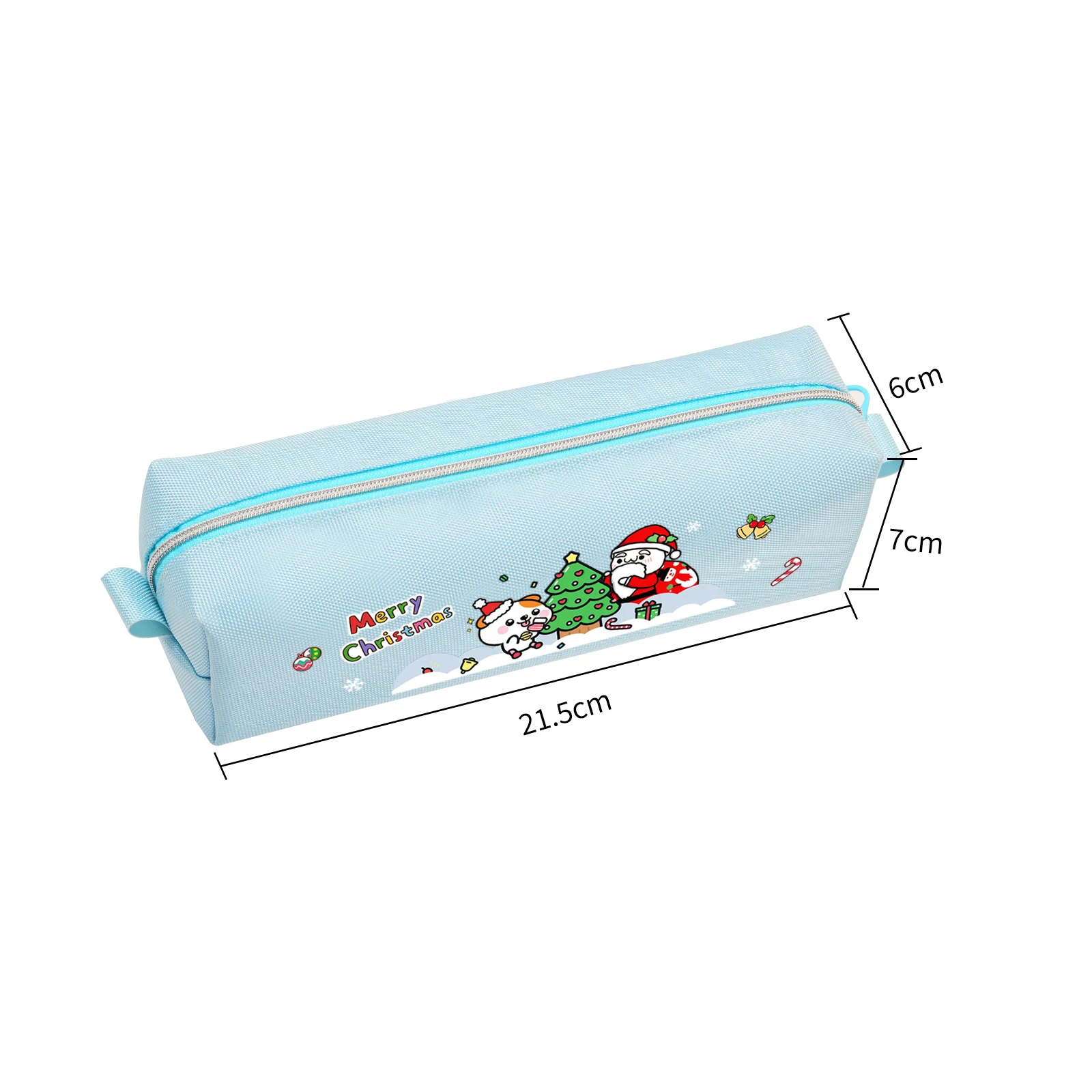 Christmas Pencil Case Zipper Makeup Cosmetic Bag Oxford Fabric Pen Bag Custom Pencil Pouch For Children