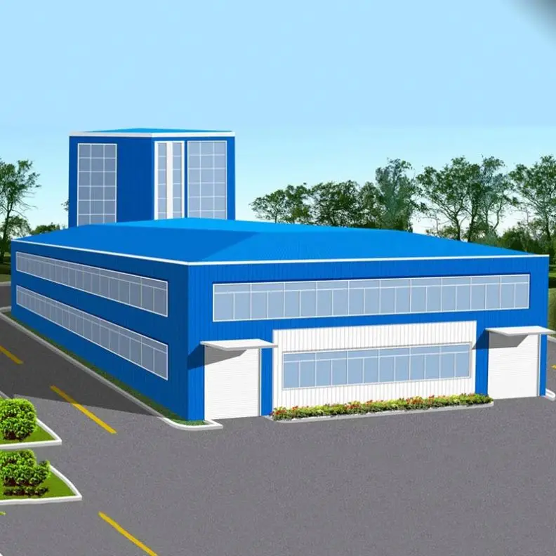 Light Gauge Steel Framing Prefabricated Warehouse / Factory / Shed Steel Structure Drawing