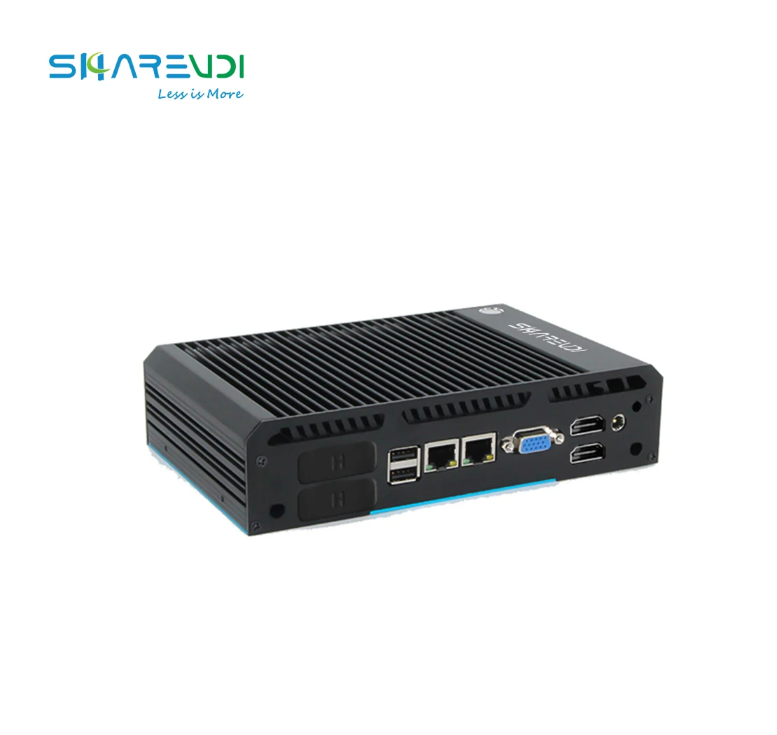 
Wholesale Quad Display Fanless Dustproof MINI PC with 4 RS232 and 2 LAN Port 